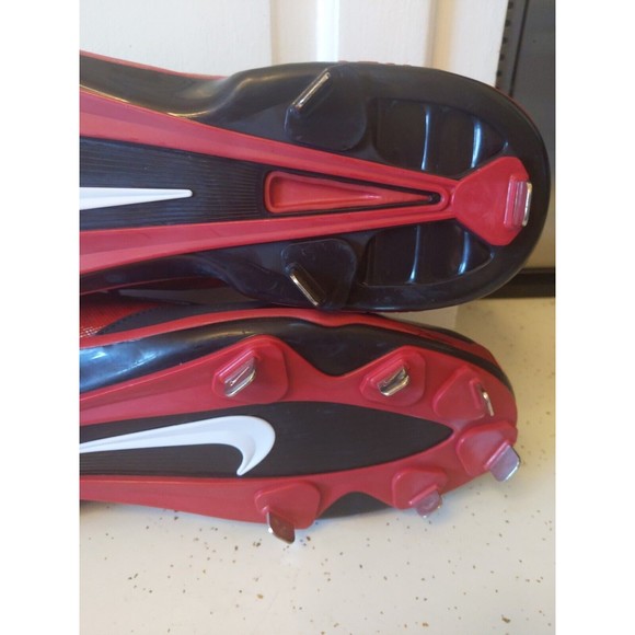 Nike Men's Huarache Pro Low Metal Baseball Cleats NEW 599233 016 Black Red SZ 15 - Picture 10 of 11